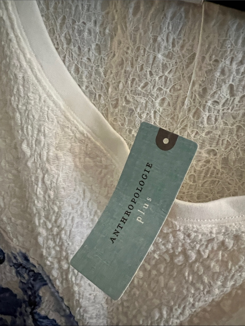 NWT. Anthropologie, Maeve, 3X, White & Blue Floral w/ Corset inlay - Picture 8 of 10